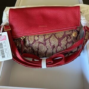 New Hammitt Leather Crossbody - Dillon Small Weather Cherry Leather